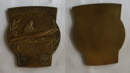 DDR Plakette ADMV Motorboot Europameisterschaften Bad Saarow 1971 (149462)