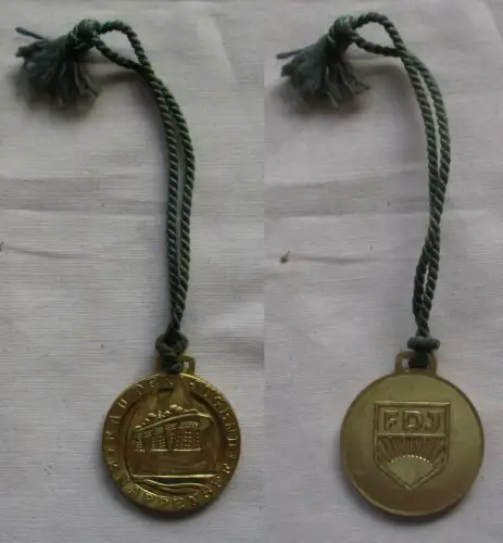 DDR Medaille FDJ Bau der Jugend Knappenseee (149373)