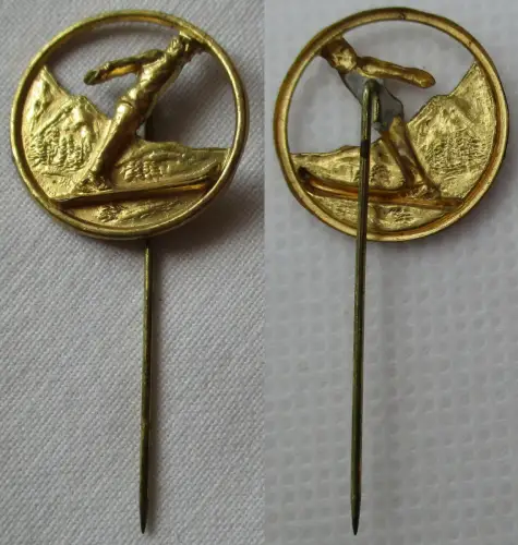 alte Anstecknadel Skispringen um 1940 (112068)