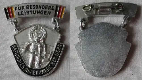 DDR Abzeichen Aufbaunadel Nationales Aufbauwerk NAW Bezirk Gera Silber (100720)