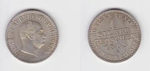 1 Silbergroschen Münze Preussen Wilhelm I. 1868 A vz. (150164)