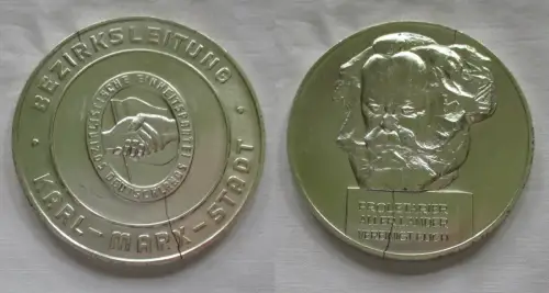 Medaille DDR Auszeichnung Gedenkprägung Bezirksleitung Karl Marx Stadt (151184)
