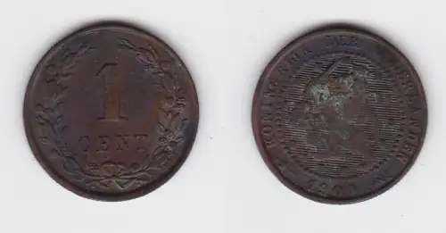 1 Cent Kupfer Münze Niederlande 1900 ss (138744)