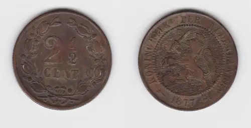 2 1/2 Cent Kupfer Münze Niederlande 1877 ss (131379)
