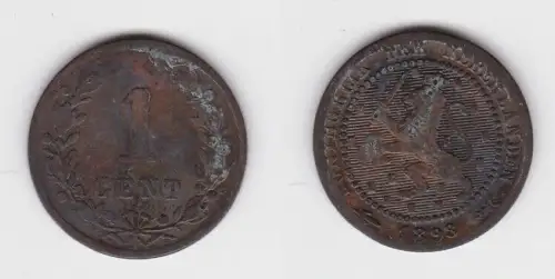 1 Cent Kupfer Münze Niederlande 1898 ss (135759)