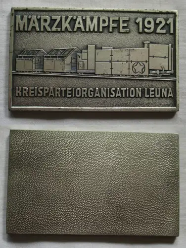 DDR Ehrenplakette Märzkämpfe 1921 Kreisparteiorganisation Leuna (151191)