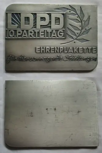 DDR Medaille Ehrenplakette 10. Parteitag LDPD hervorragende Leistungen (151412)