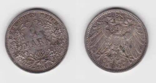 1 Mark Silber Münze Deutsches Reich 1908 E ss (151729)