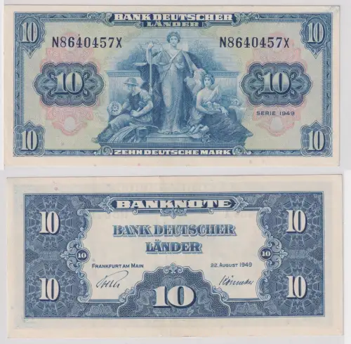 Banknote 10 Mark Bank deutscher Länder 1949 (122426)