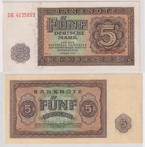 5 Mark Banknote DDR Deutsche Notenbank 1948 Ro.342d (120353)