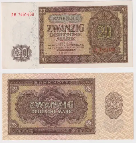 20 Mark Banknote DDR Deutsche Notenbank 1948 Ro.344d (131819)