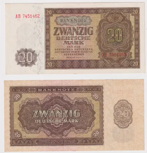 20 Mark Banknote DDR Deutsche Notenbank 1948 Ro.344d (134080)