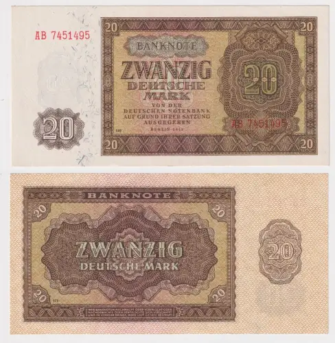 20 Mark Banknote DDR Deutsche Notenbank 1948 Ro.344d (131492)