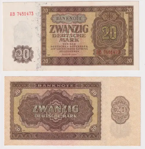 20 Mark Banknote DDR Deutsche Notenbank 1948 Ro.344d (139504)