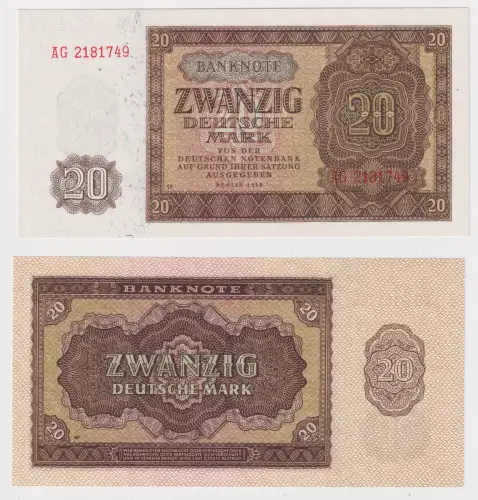 20 Mark Banknote DDR Deutsche Notenbank 1948 Ro.344d (139517)
