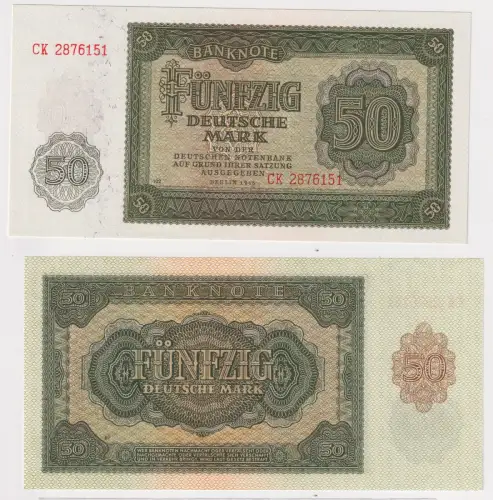 50 Mark Banknote DDR Deutsche Notenbank 1948 Ro.345b (132738)