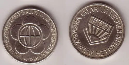 DDR Medaille VEB Walzwerk Hettstedt FDJ Artur Becker 1973 (113659)