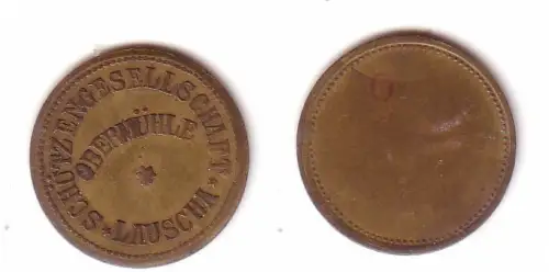 alte Wertmarke Schützengesellschaft Obermühle Lauscha um 1910 (112418)