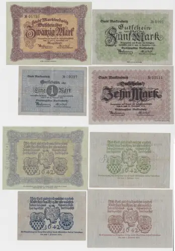 1 - 20 Mark Banknoten Notgeld Stadt Marktredwitz November 1918 (117660)