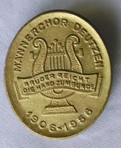 alte Blechabzeichen Männerchor Deutzen 1906-1956 (110693)