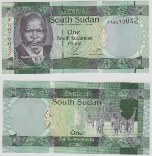 1 Pound Pfund Banknote Bank of South Sudan (138584)