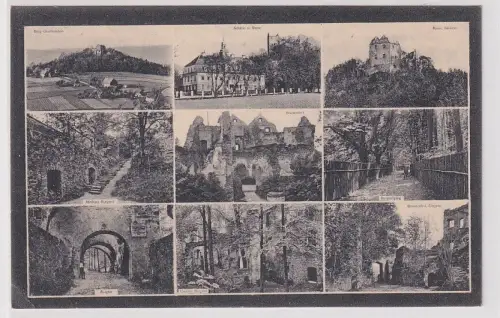 907011 Mehrbild AK Burg Greiffenstein (Zamek Gryf) im Isergebirge 1923