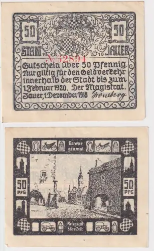 50 Pfennig Banknote Notgeld der Stadt Jauer (Jawor) 1918 (153999)