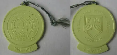 DDR Medaille 25 Jahre Freie Deutsche Jugend FDJ Zwönitz 1946 - 1971 (152727)