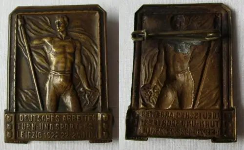 Abzeichen I. Deutsches Arbeiter Turn- und Sportfest Leipzig Juli 1922 (138906)