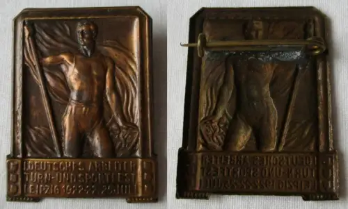 Abzeichen I. Deutsches Arbeiter Turn- und Sportfest Leipzig Juli 1922 (130451)
