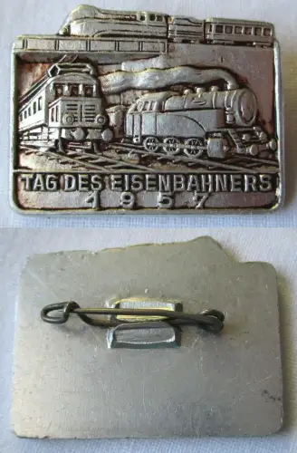 DDR Abzeichen Tag des deutschen Eisenbahners 1957 (121487)