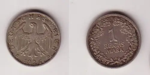 1 Reichsmark Silber Münze Weimarer Republik 1926 A (109516)