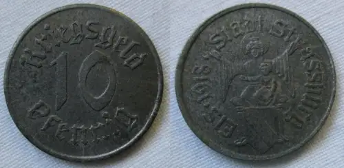 seltenes 10 Pfennig Kriegsnotgeld Stadt Strassburg Elsass 1918 (119164)