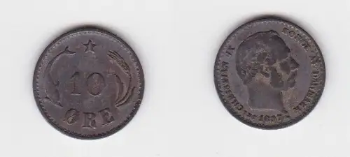 10 Öre Silber Münze Dänemark 1897 (117970)