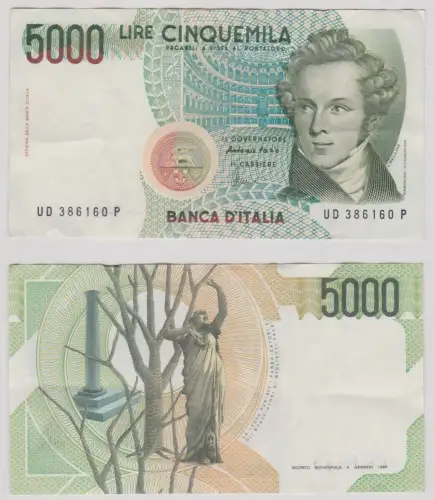 5000 Lire Banknote Italien Banca d' Italia 1985 (151878)