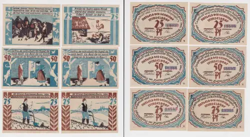 6 Banknoten Notgeld Gemeinde Winzeldorf 1921 (135662)