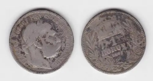 1 Krone Silber Münze Österreich Ungarn 1895 (111663)