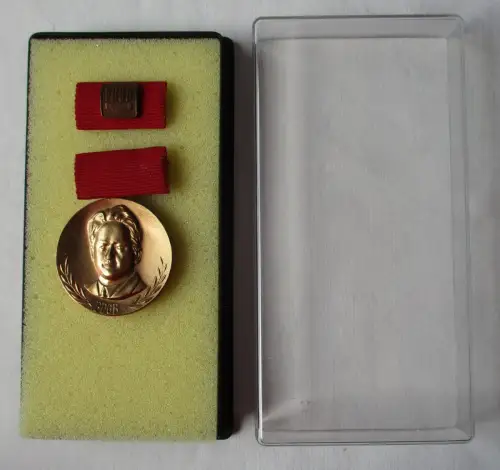 DDR Abzeichen Fritz Heckert Medaille in Bronze im Etui (155988)