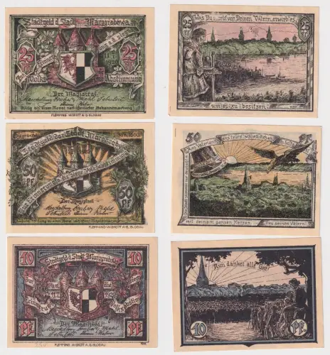 3 Banknoten Notgeld Stadt Marggrabowa Ostpreussen  (170712)
