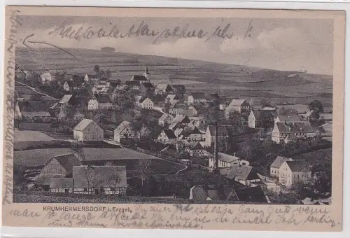 68782 AK Krumhermersdorf im Erzgebirge - Ortsansicht Luftaufnahme 1923