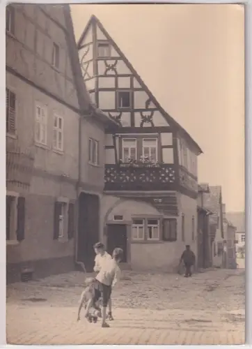 38385 Foto Ak Wimpfen spielende Kinder vor Fachwerkhaus um 1930