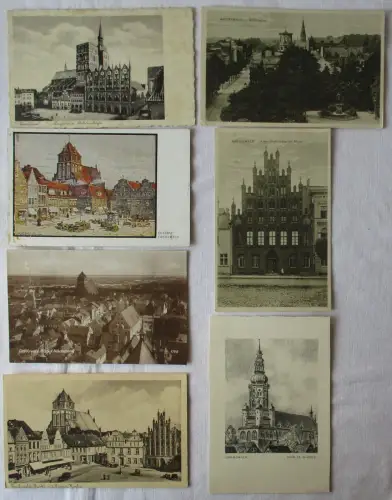 67514 7 AK Greifswald - Dom St. Nicolai, Wilhelmplatz, Markt, Nikolaikirche