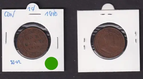 1 Cent Kupfer Münze Kanada Canada 1910 (144660)