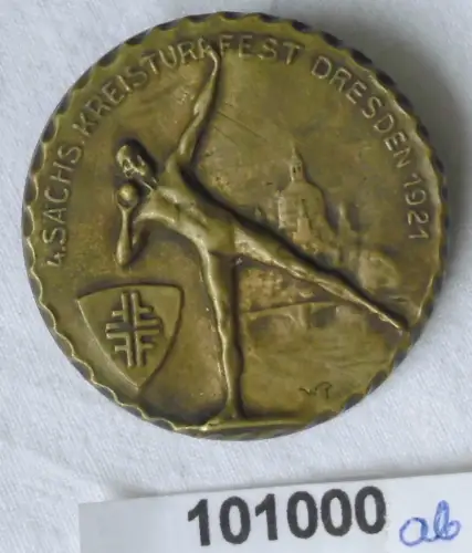seltenes Abzeichen 4. Sächsisches Kreisturnfest Dresden 1921 (101000)