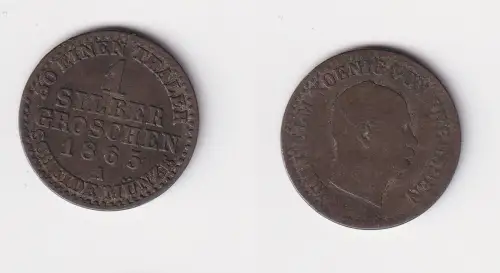 1 Silbergroschen Preussen 1865 A s/ss (110128)