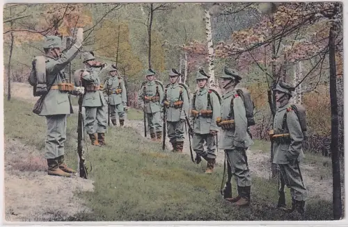 42321 Künstler Ak Kgl. Sächs. 2. Jäger-Bataillon No. 13 Felduniform 1914