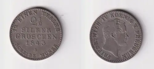 2 1/2 Silbergroschen Preussen Friedrich Wilhelm IV 1843 A ss (108071)