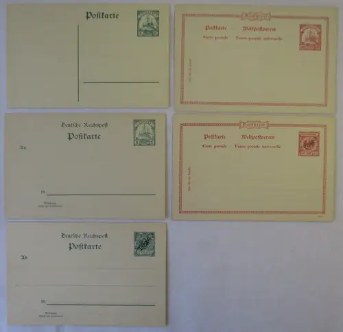 79293 / 5 Ganzsachen Deutsche Kolonien 5+10 Pfennig Togo