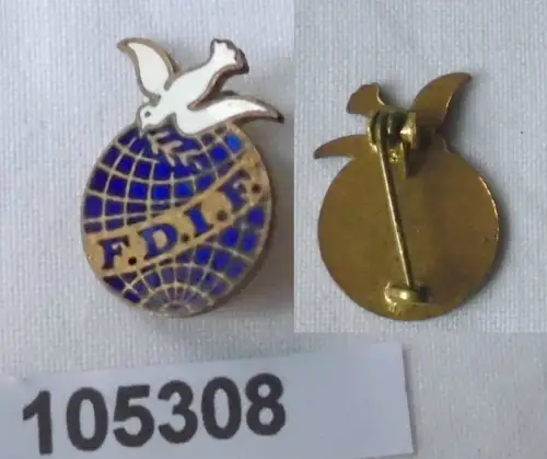 DDR Abzeichen F.D.I.F. Internationale Demokratische Frauenföderation (105308)