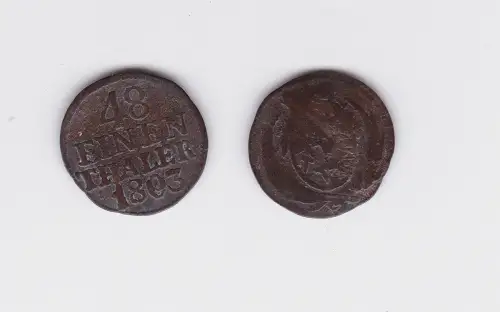 1/48 Taler Silber Münze Sachsen 1803 (109940)